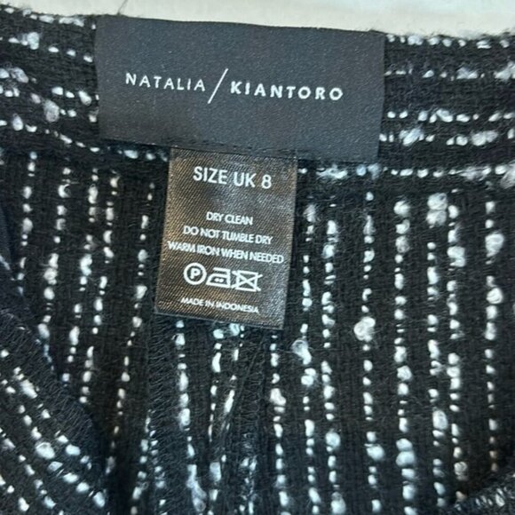 Natalia Kiantoro Bahan Escher pants tweed black/cream size UK8/US4 - Picture 10 of 12